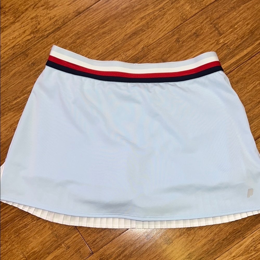 Prince baby blue tennis skort with white ruffle detail Medium (10-12) NWOT